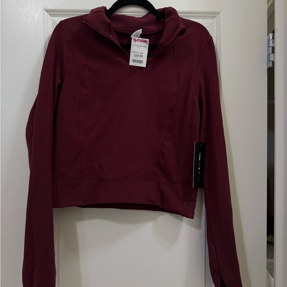 Women's Burgundy active Long Sleeve Top - Picture 1 of 1